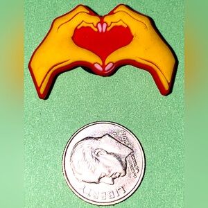 (10 for $15) HANDS FORMING A HEART Valentines Love Crocs Shoes Charms